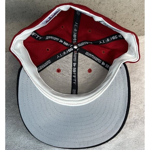 Vintage NWOT Cincinnati Reds New Era Diamond Collection Red Black Hat Size 7 ½ - Picture 5 of 6